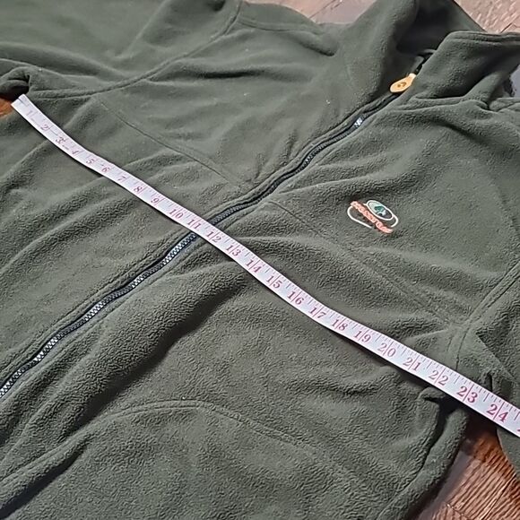 Vintage Mossy Oak Green Fleece Zip Up Jacket Men's Large - Picture 6 of 11
